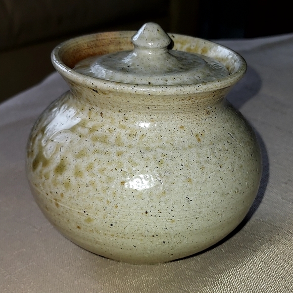 Vernon Owens Jugtown Stoneware Storage Jar vintage antique stone apothecary jar - Picture 8 of 16